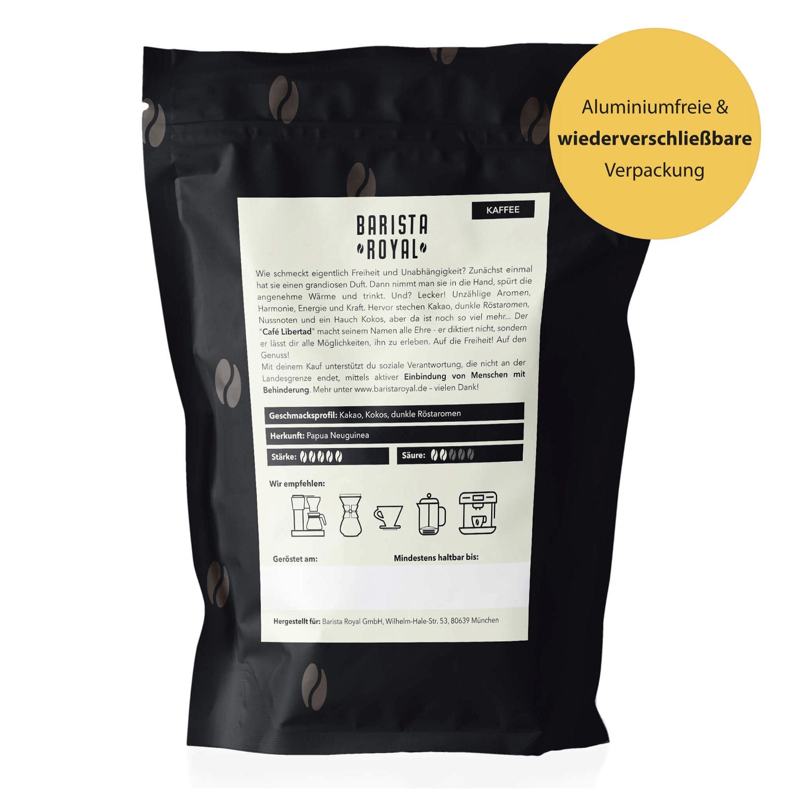 Bio Café Libertad (Kaffee) - Barista Royal GmbH - Bio Café Libertad (Kaffee) - Bio Café Libertad (Kaffee) - Barista Royal GmbH