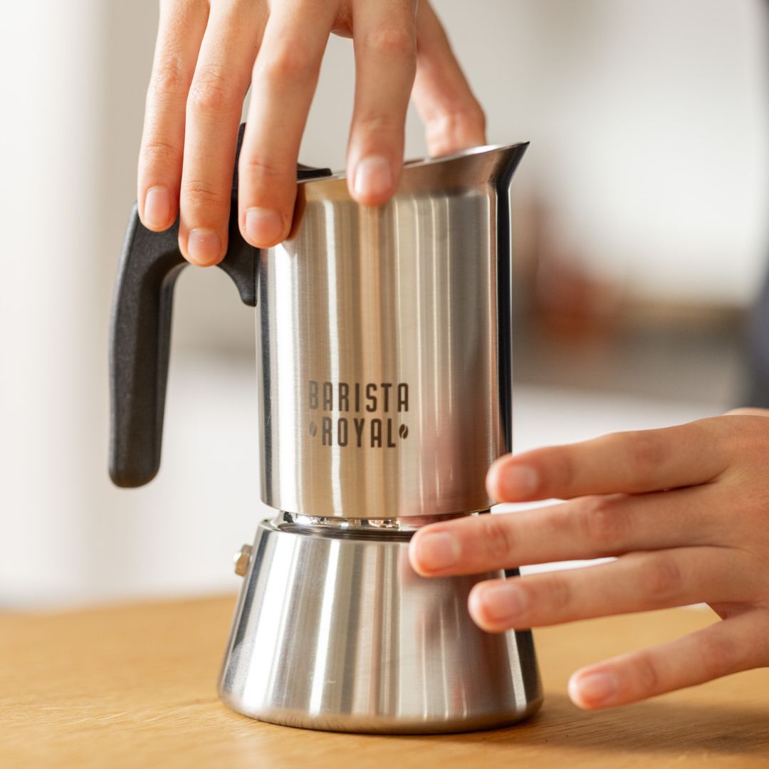 Espressokocher aus Edelstahl