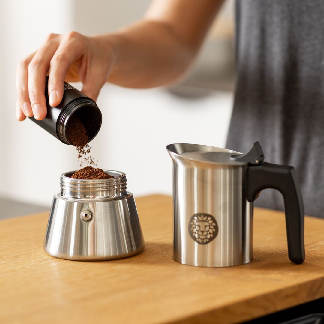 Espressokocher aus Edelstahl