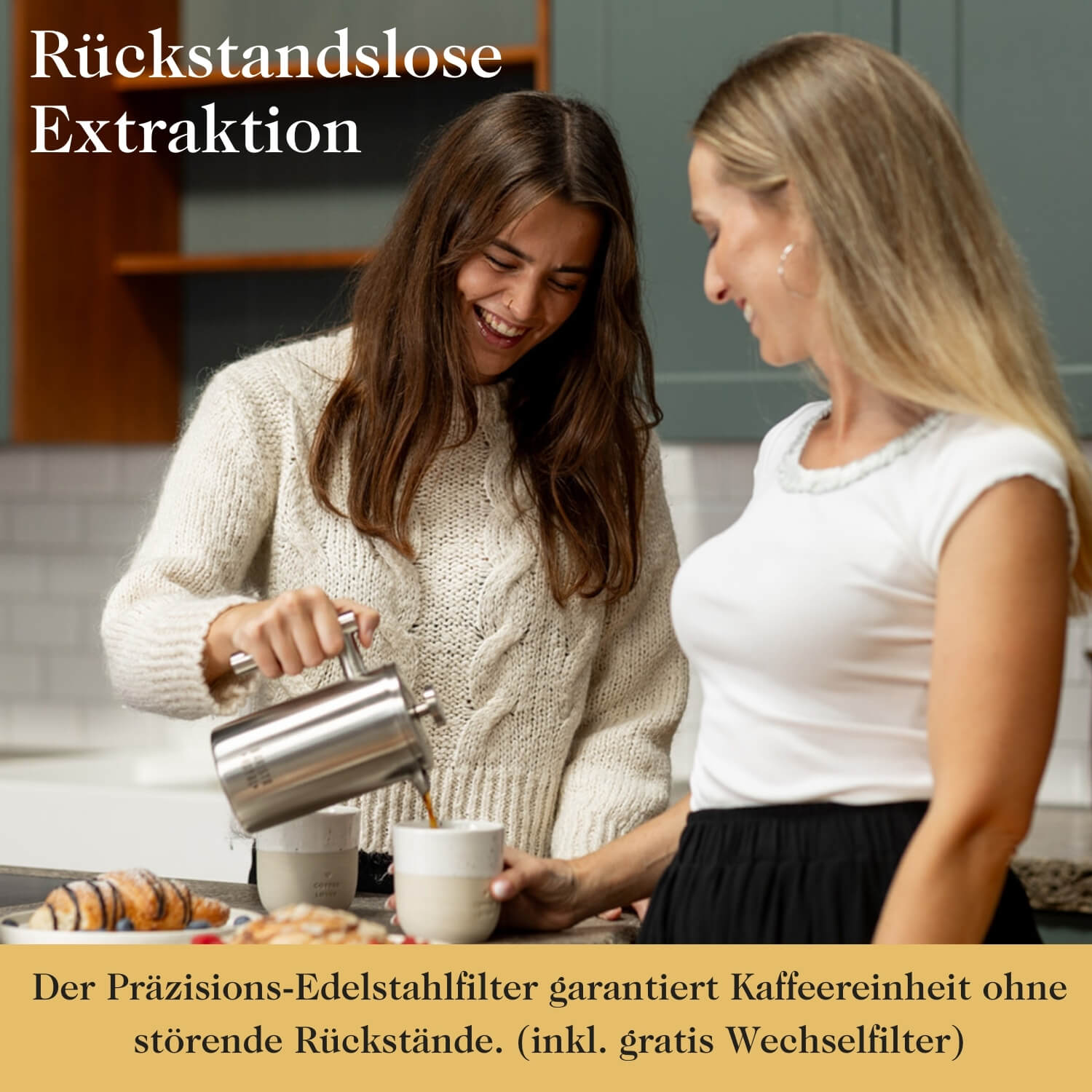 French Press aus Edelstahl