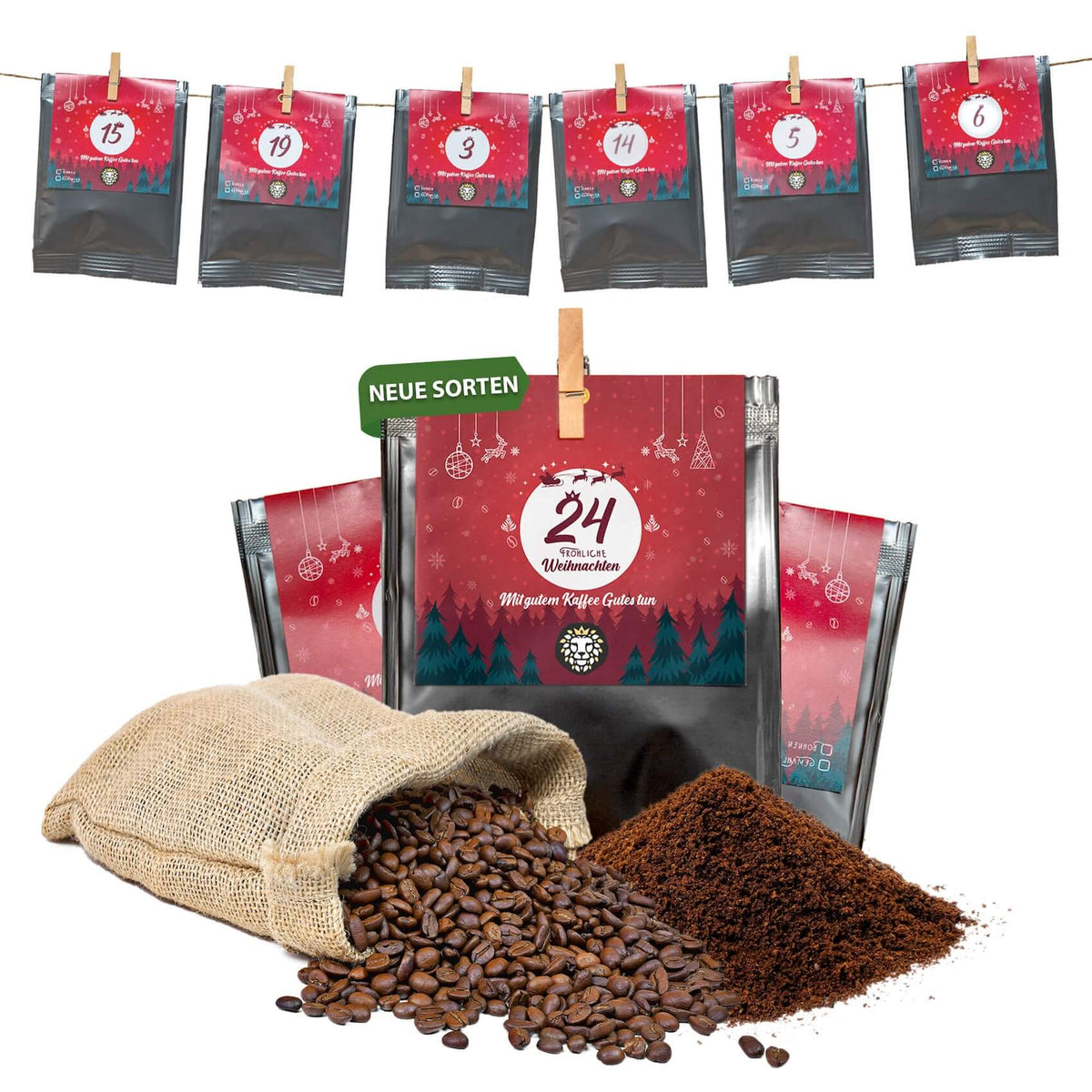 Premium Kaffee Adventskalender 2024 - 24 x 30g - Premium Kaffee Adventskalender 2024 - 24 x 30g - Barista Royal GmbH