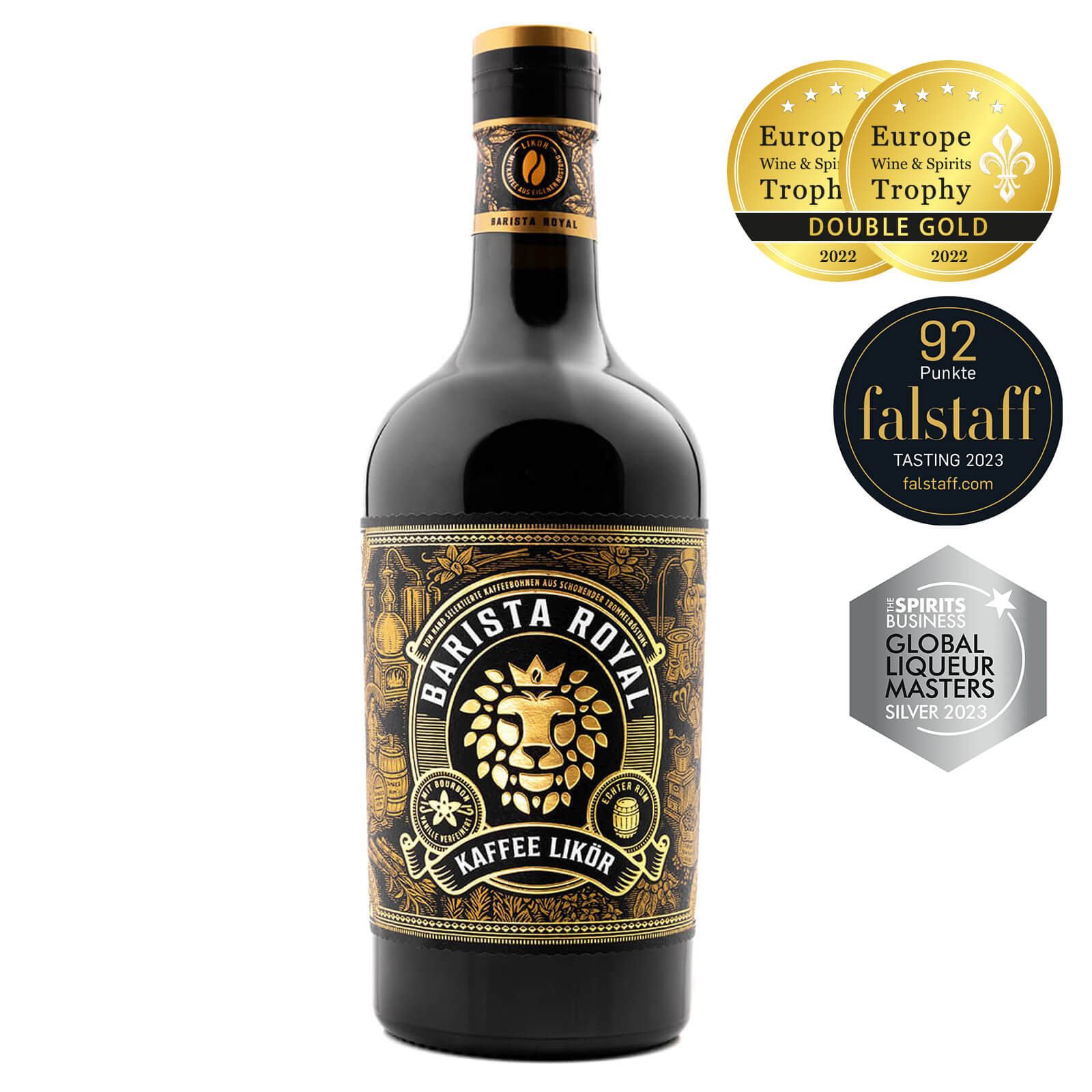 Premium Kaffeelikör - Vollmundiger Geschmack durch Kaffeebohnen aus schonender Trommelröstung, aufgegossen mit echtem Rum - 20% - Premium Kaffeelikör - Vollmundiger Geschmack durch Kaffeebohnen aus schonender Trommelröstung, aufgegossen mit echtem Rum - 20% - Barista Royal GmbH