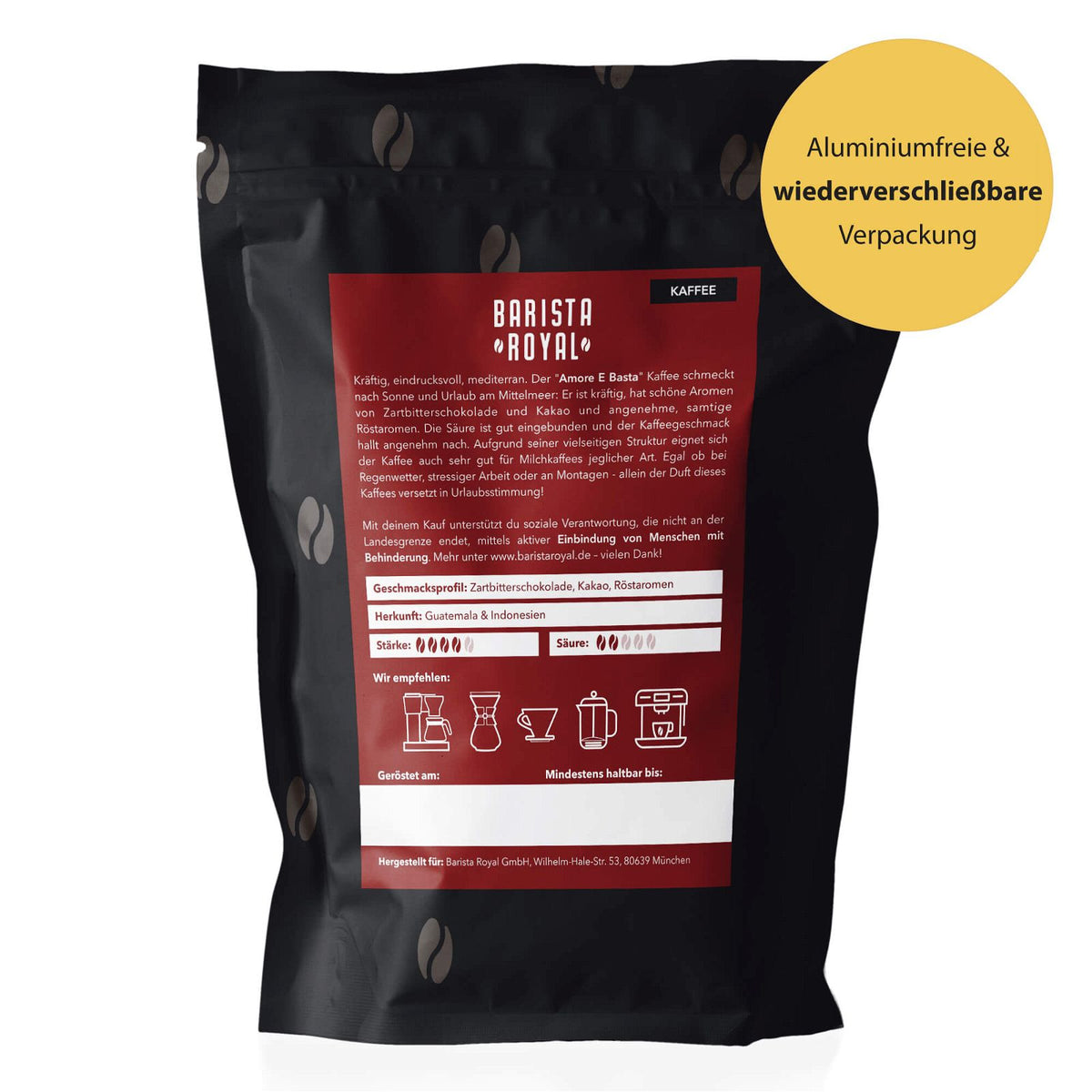 Amore E Basta (Kaffee) - Barista Royal GmbH - Amore E Basta (Kaffee) - Amore E Basta (Kaffee) - Barista Royal GmbH