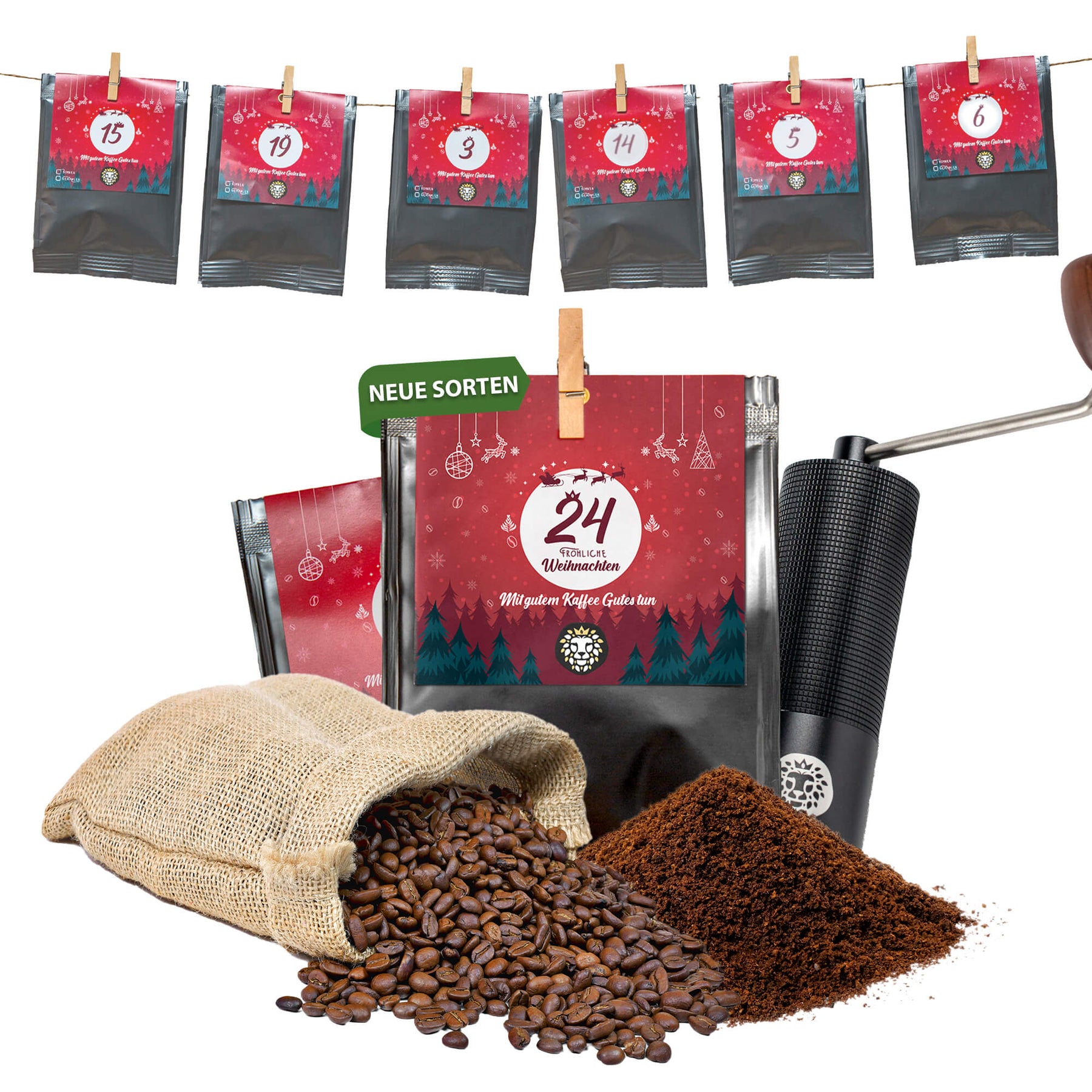 Premium Kaffee Adventskalender 2024 - 24 x 30g