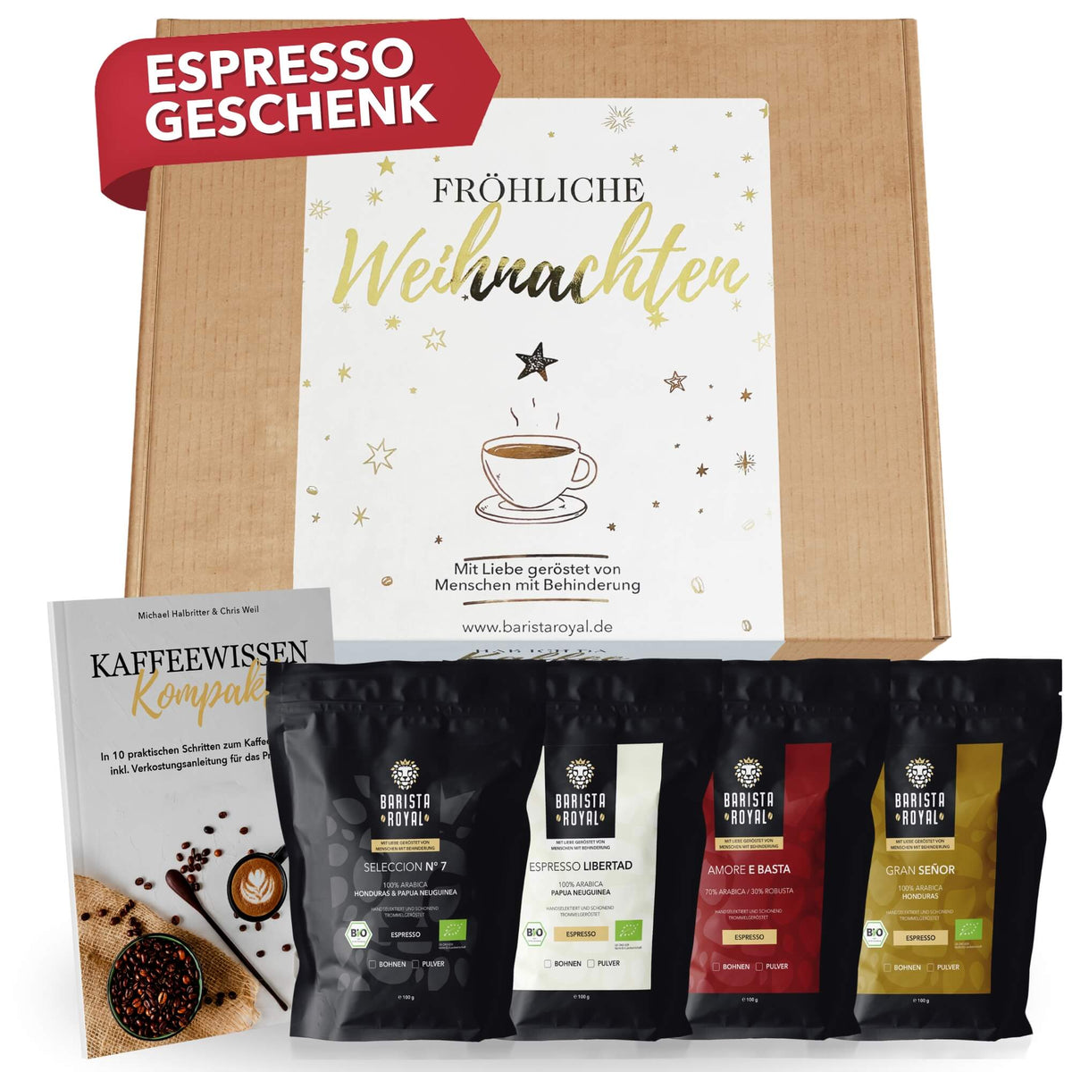 Espresso Geschenkset mit versch. Themen (4 x 100g)