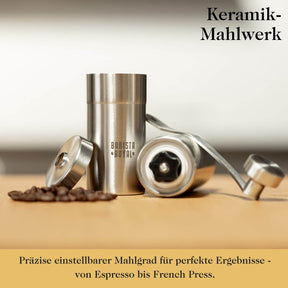 Manuelle Kaffeemühle mit hochwertigem Keramikmahlwerk