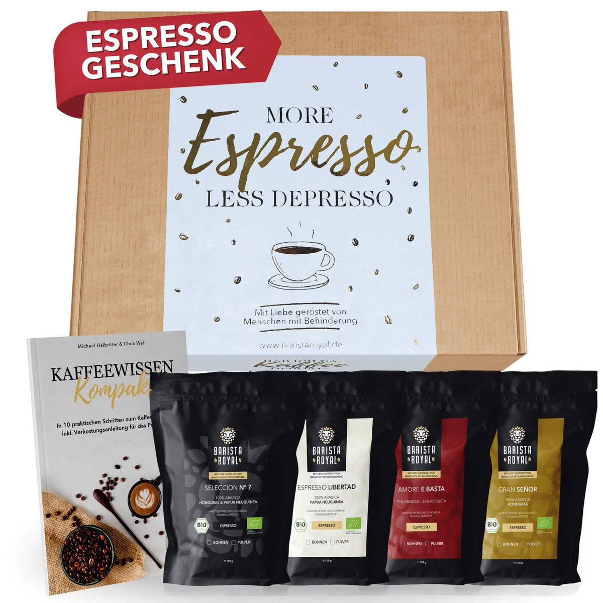 Espresso Geschenkset mit versch. Themen (4 x 100g)