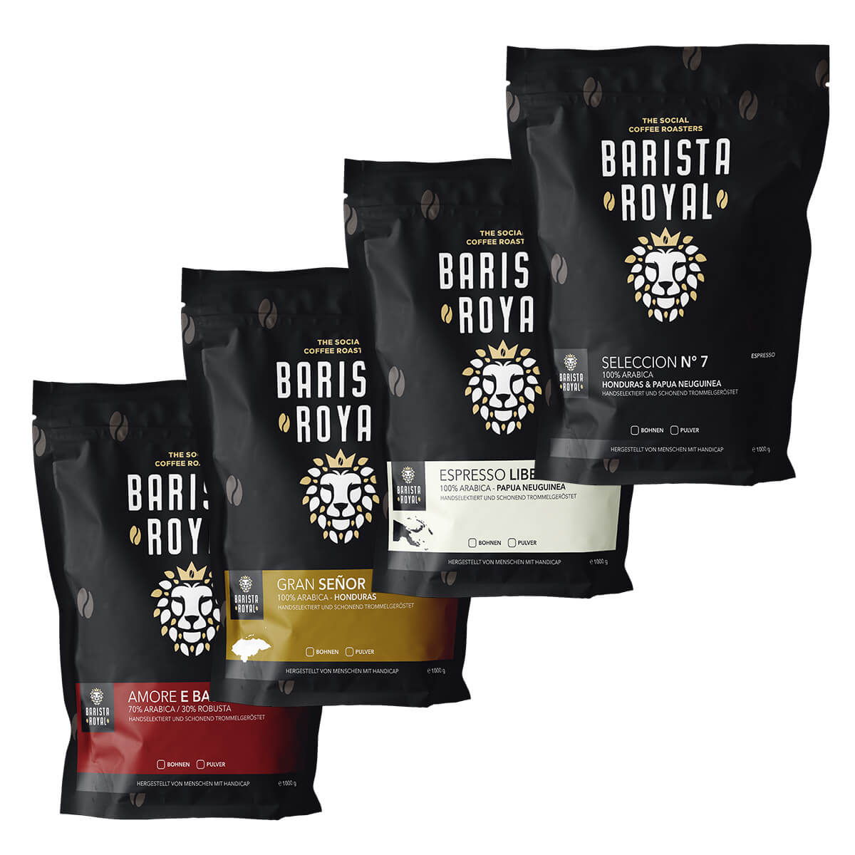 Entdeckerpaket Espresso (4 x 350g) - Barista Royal GmbH - Entdeckerpaket Espresso (4 x 350g) - Barista Royal GmbH